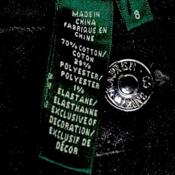 Ralph Lauren 90s Black Rhinestone Pocket Jeans Women’s 8 - Picture 8 of 10
